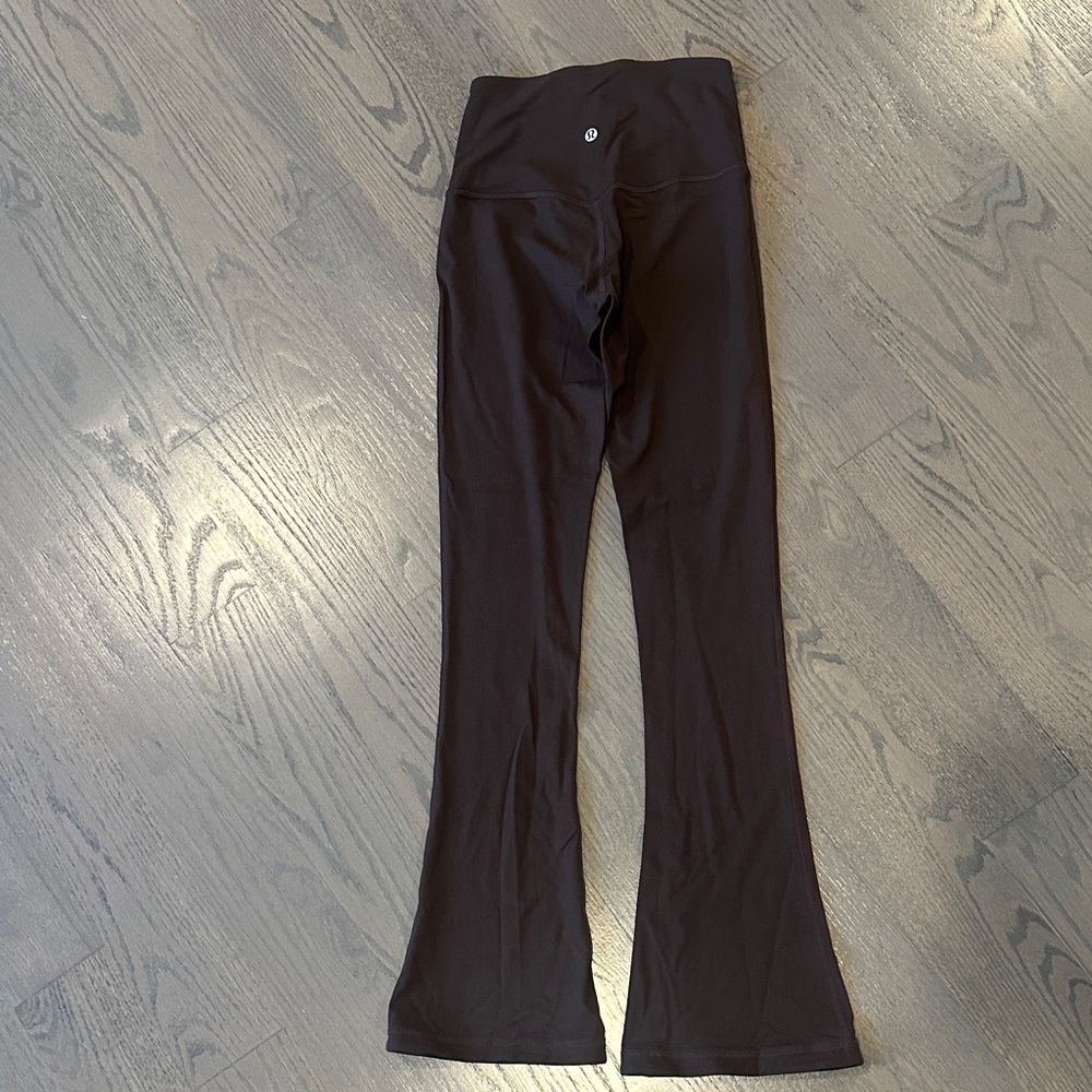 Lululemon Align brown mini flare legging short length with a slight hem